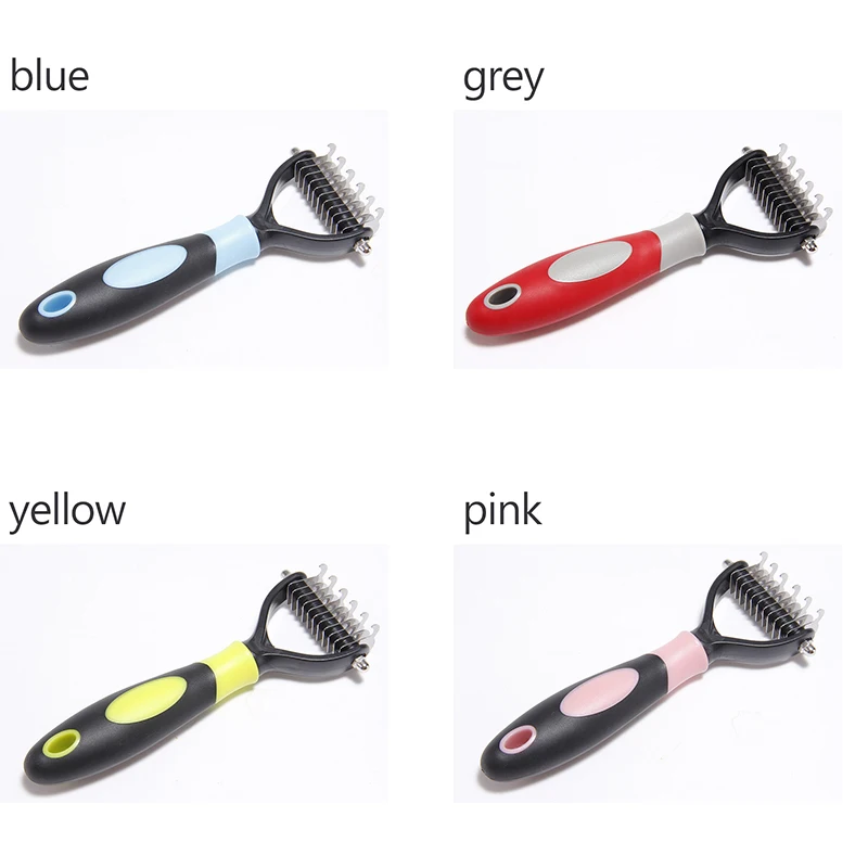 Расческа для удаления шерсти домашних животных матовая длинная кудрявая