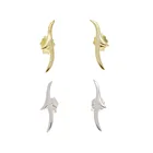 Изящные Простые серьги-гвоздики из стерлингового серебра 925 пробы в форме листьев для женщин и девушек, Модные Простые Свадебные вечерние ювелирные изделия