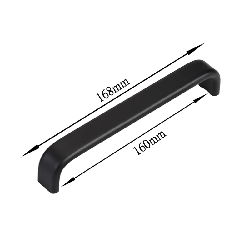 

8824B Black 160mm Kitchen Handles Furniture Handles for Cabinets and Drawers Handle Gold Aluminum