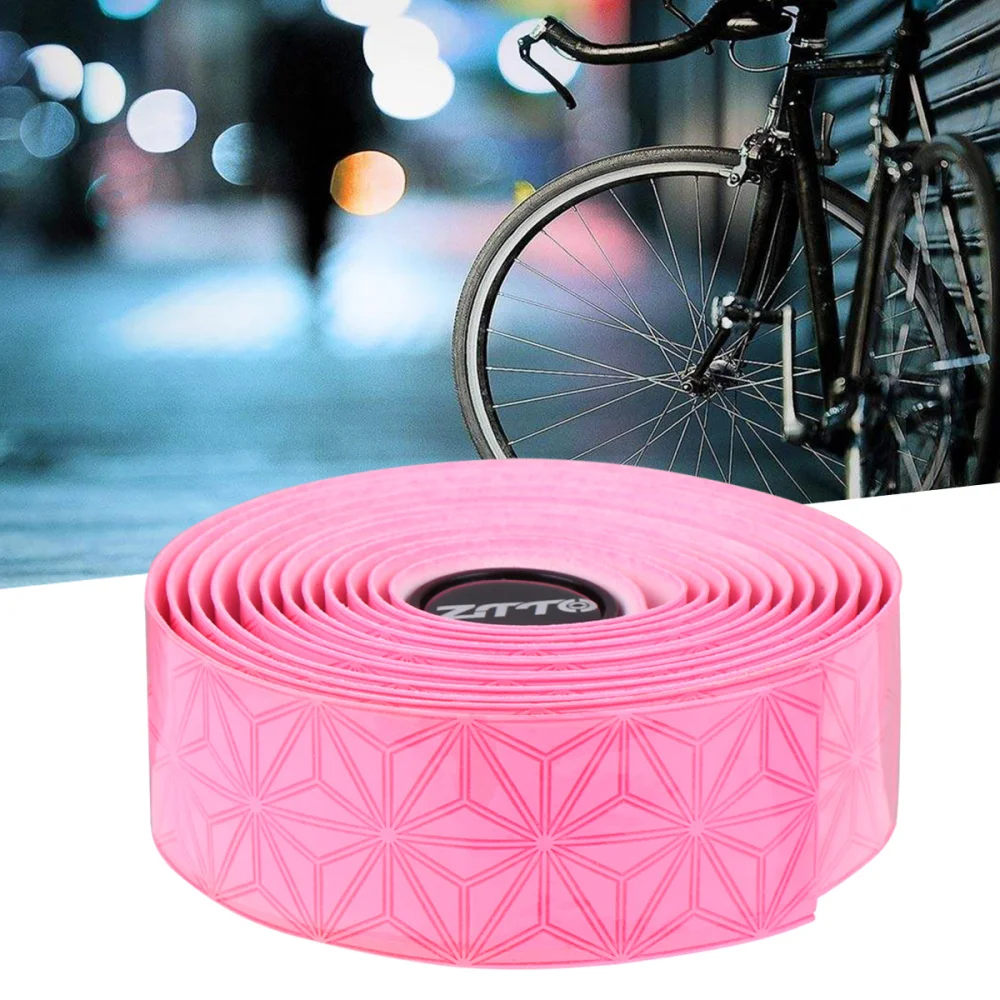 

1 Pair of Handlebar Tape Non-slip PU Leather Handlebar Wrap Belt Road Bike (Black