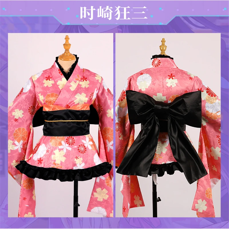 

Аниме Косплей Костюм Дата живой Tokisaki Kurumi кимоно Yukata рождественское платье Лолита платье A