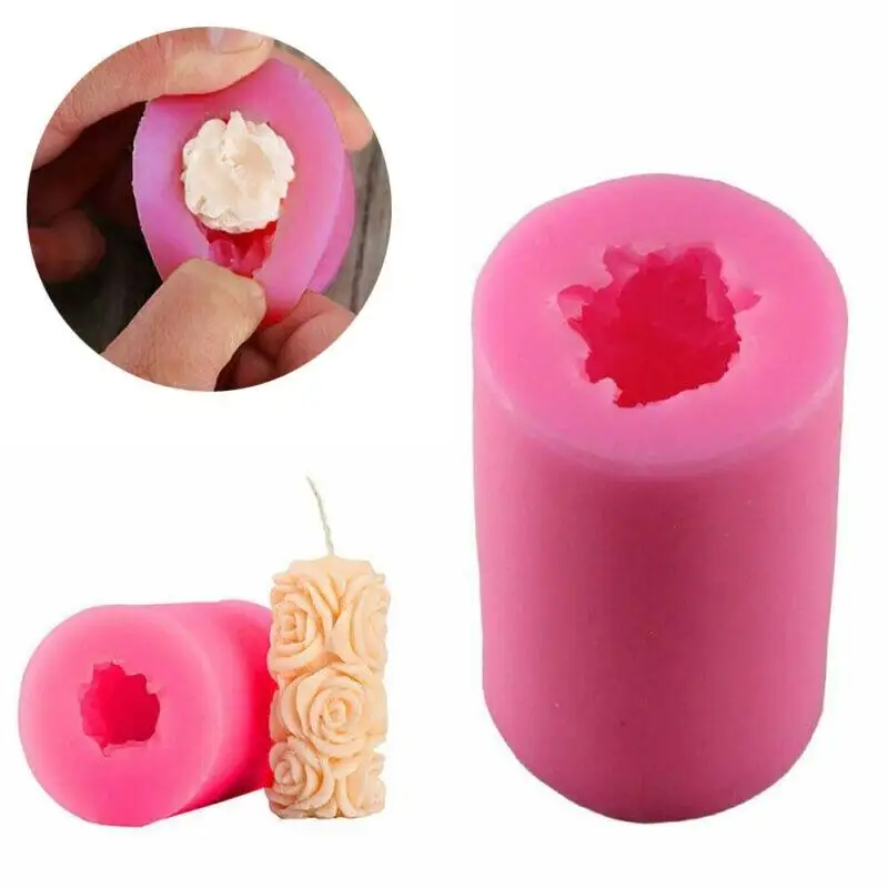 

Rose Shaped DIY Candle Craft Making Mold Wedding Cake Decorating Silicone Mould