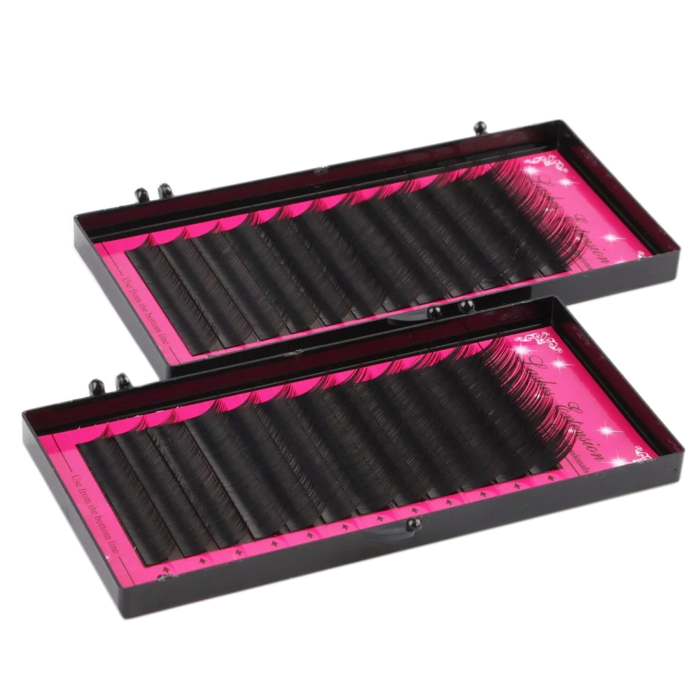 Бесплатная доставка наращивание ресниц разной длины черные мягкие корейские