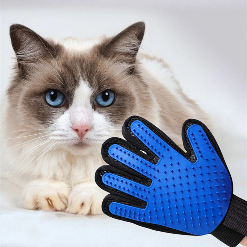 

Dog Pet Grooming Glove Silicone Cats Brush Comb Deshedding Hair Gloves Dogs Bath Cleaning Supplies Animal Combs Pet Accessories
