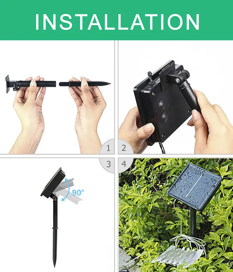 Солнечный светодиодный светильник наружный гирлянда свадебное украшение фея