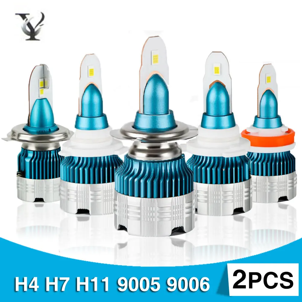 Супер Яркий H7 H4 Led H11 светодиодные лампы для фар комплект Canbus H1 H3 9005 9006 9012 9004 9007 H13 Hi