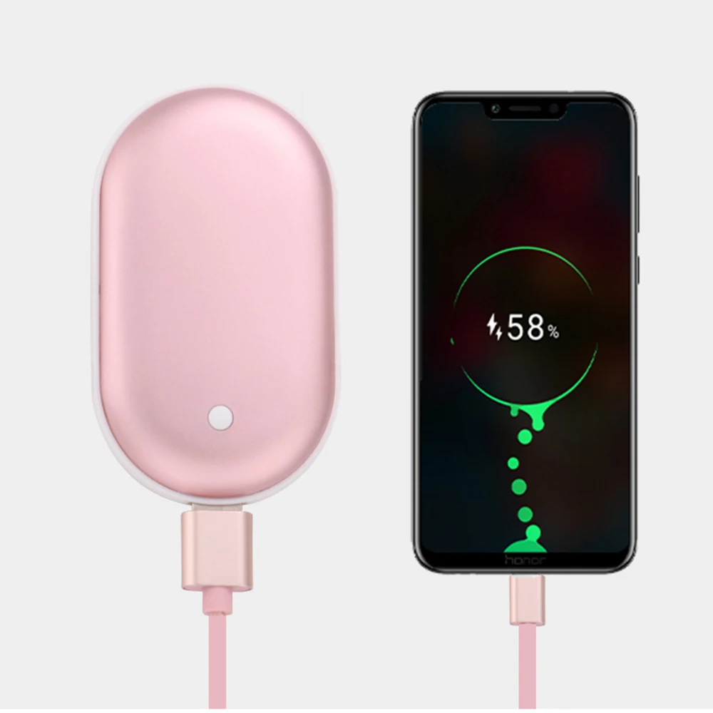 5000 мАч портативный USB Перезаряжаемый электрический грелка для рук внешний