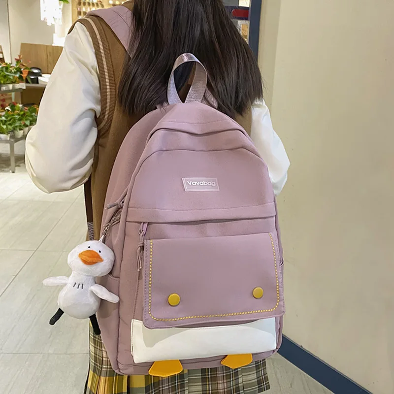 

Cute Women Student Backpack Female 2022 New Pattern Casual Travel Bag High Quality Schoolbag for Teenage Girls Book Knapsack