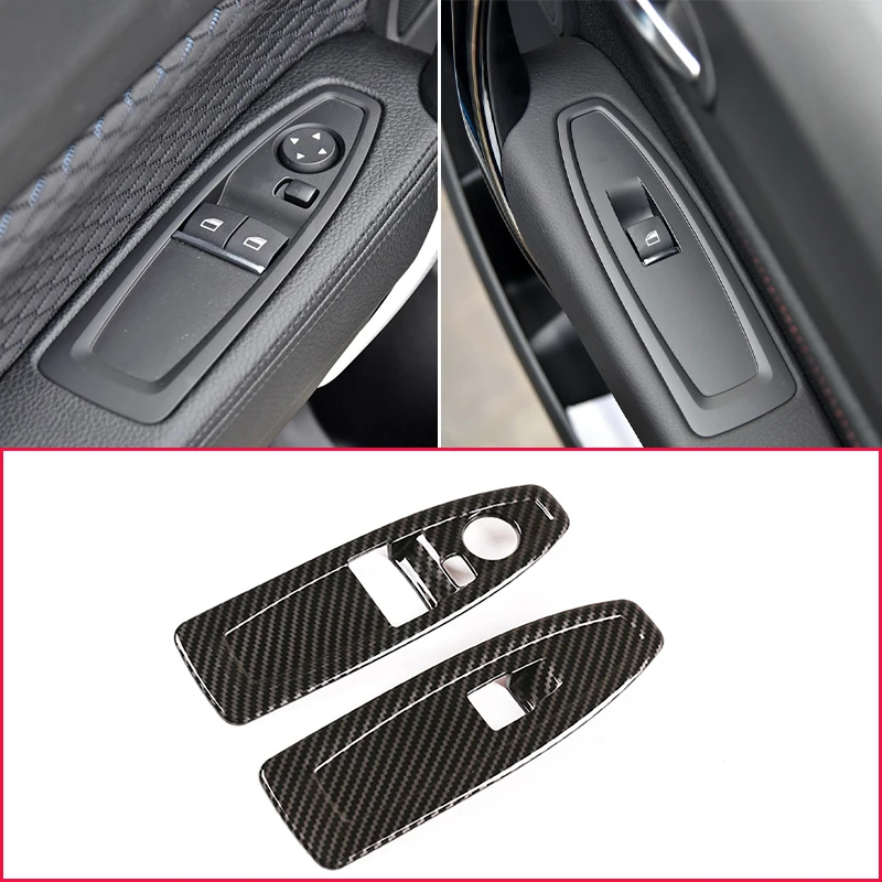 

For BMW 1 2 Series F20 F21 F22 F45 F46 2014-2019 Car Glass Lift Switch Panel Decorative Frame Car Styling ABS Car Accessories