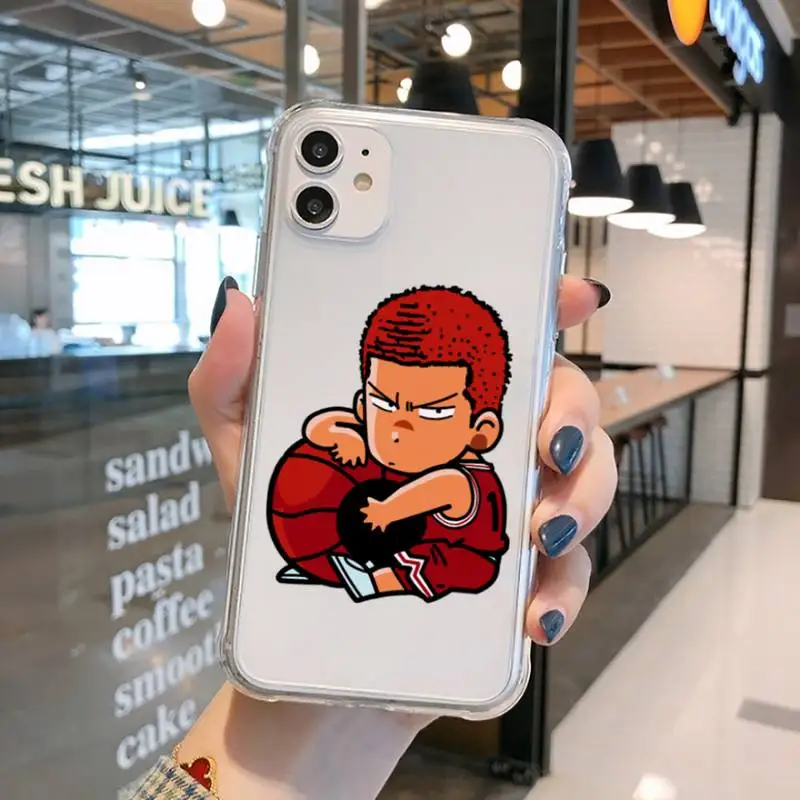 

Slam dunk anime manga Phone Case Transparent for iPhone 11 12 mini pro XS MAX 8 7 6 6S Plus X 5S SE 2020 XR