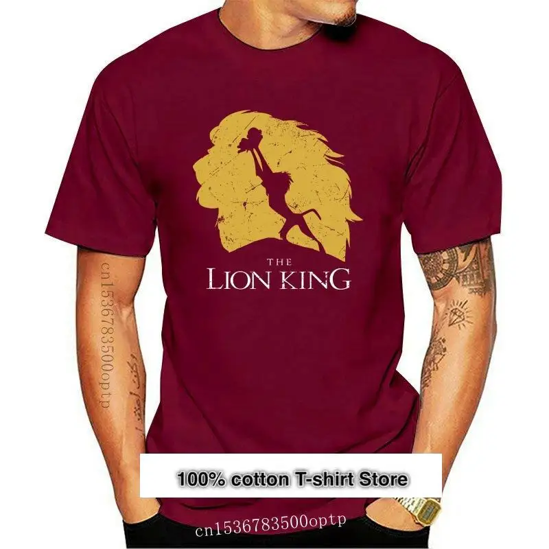 

Camiseta estampada para hombre, camisa con estampado de la silueta del Rey León, orgullo, Rock, nueva