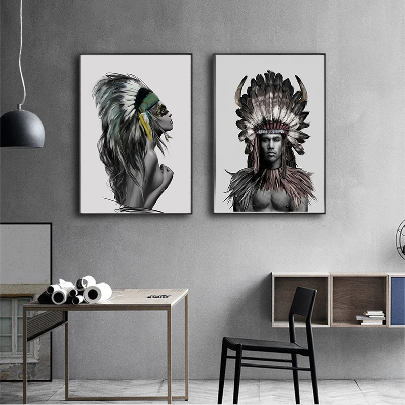 Настенные картины для дома свадебные украшения индийские женщины и мужчины