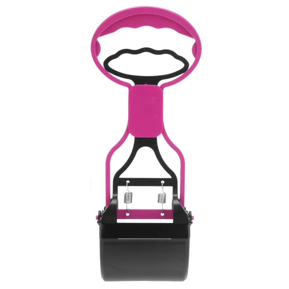 Pet Pooper Scooper с длинной ручкой захват, совок для уборки собачьих экскрементов очистка уборки животных отходов собак щенков кошек отходов уборщик er чистящие инструменты - Цвет: Rose Red