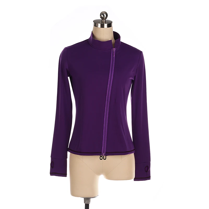 Куртка на заказ для фигурного катания коньках топы молнии девушек и женщин