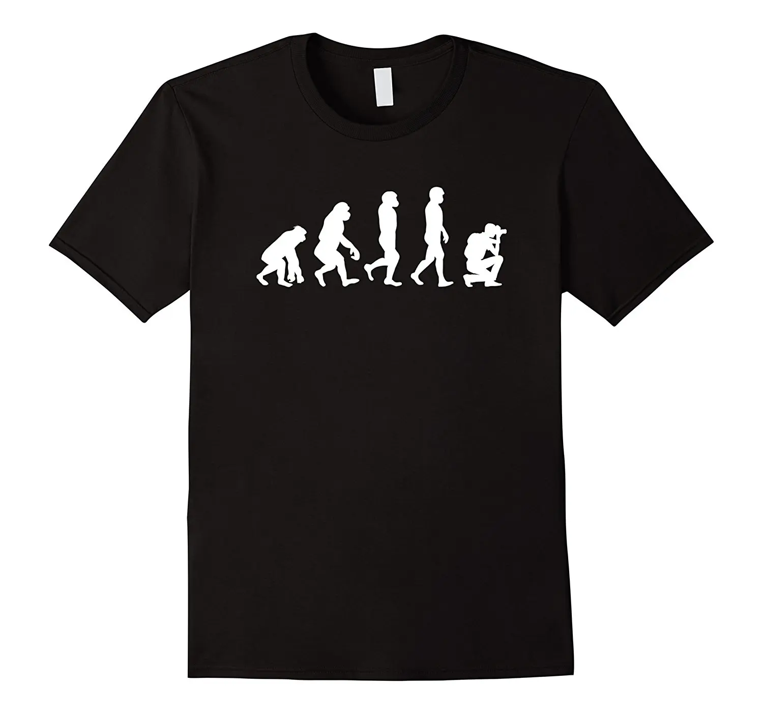 

2021 Evolution of Man Photographer T Shirt 2018 Newest Men'S Funny Casual T-Shirt Men Short Sleeve Pattern Interesting