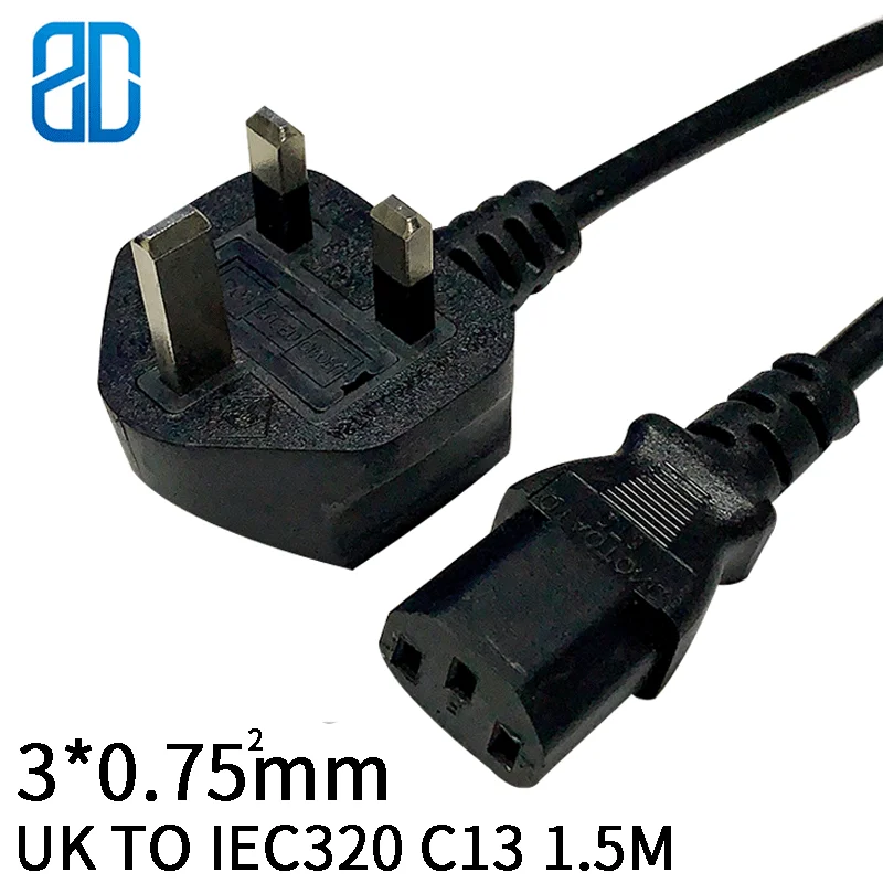 1.5M UK TO C13 Singapore Power Extension Cable Cord British Lead HK Plug To IEC320 For Laptop Charger LCD TV 13A | Электроника