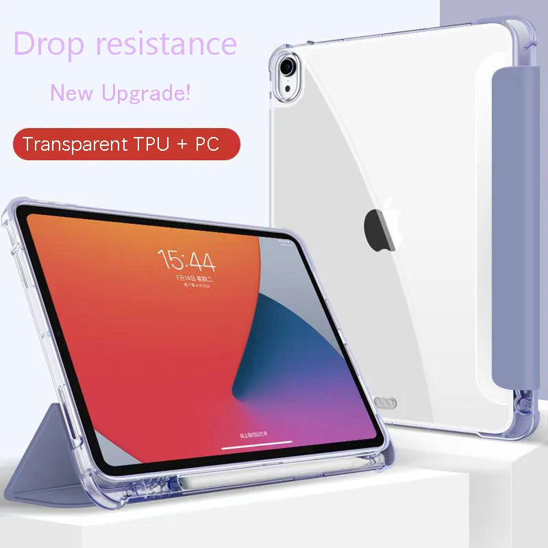 

Funda Tablet for Ipad Air 3 5th 6th 9.7 2018 7th 8th10.2 Mini 4 5 Pro 11 12.9 2020 202110.5 With Pencil Holder Airbag Soft Case