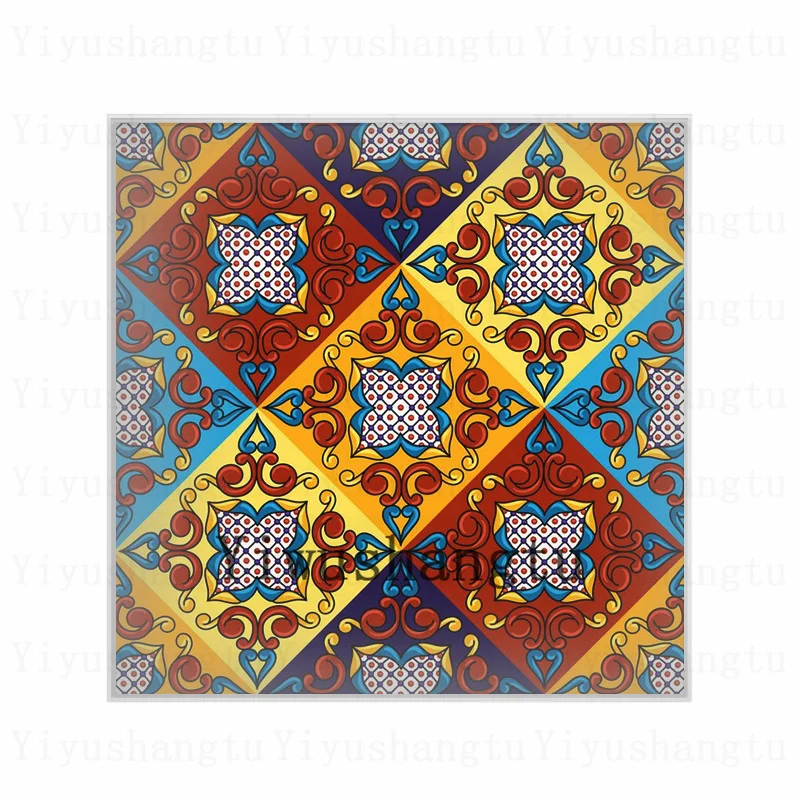 Квадратный фото-венок из стекла с кабошоном красивая фигурка цветов 12 мм/20 мм/25