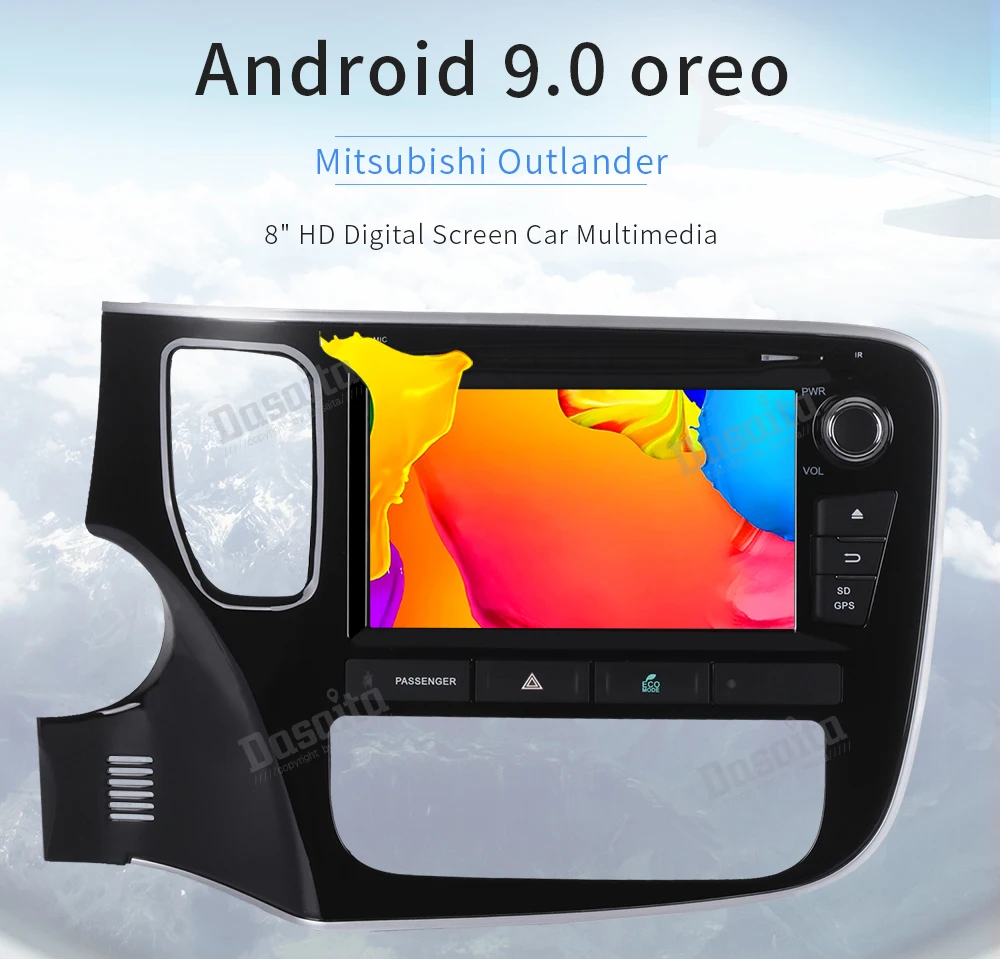 Dasaita " Android 8,0 Восьмиядерный Автомобильный gps для Mitsubishi Outlander dvd-плеер стерео Авто радио головное устройство Мультимедиа Видео