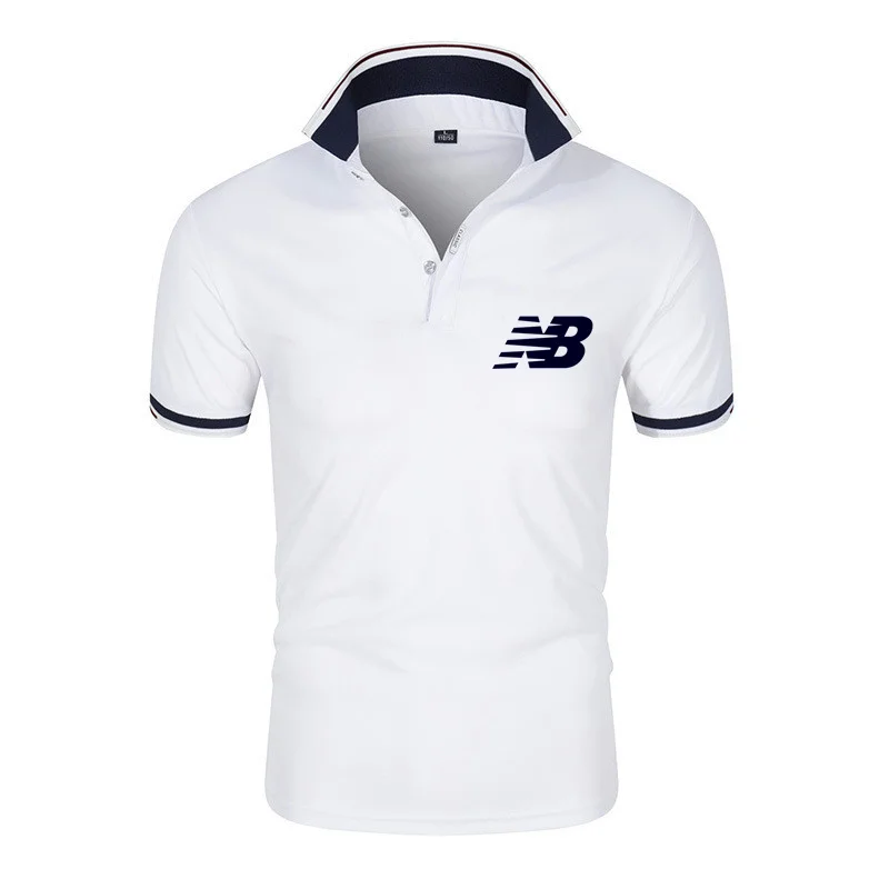 

summer new men's wear-resistant comfortable printing breathable pure cotton classic business casual short-sleeved Polo shirt