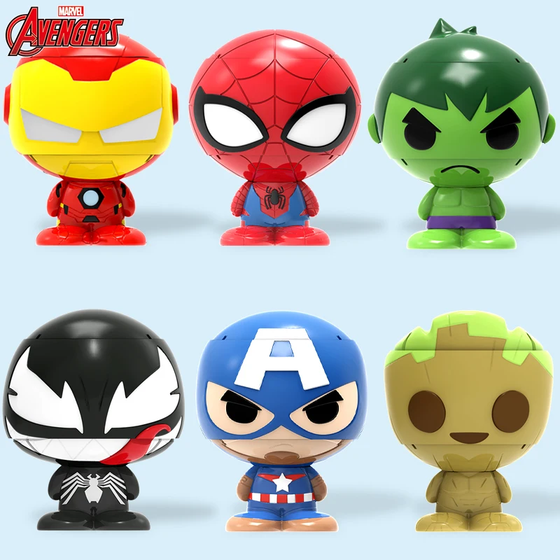 

Marvel Avengers Q Doll Action Toy Figure Captain Spiderman Iron Hulk Kids Birthday Gift Collection Decor Collectible Model Gift