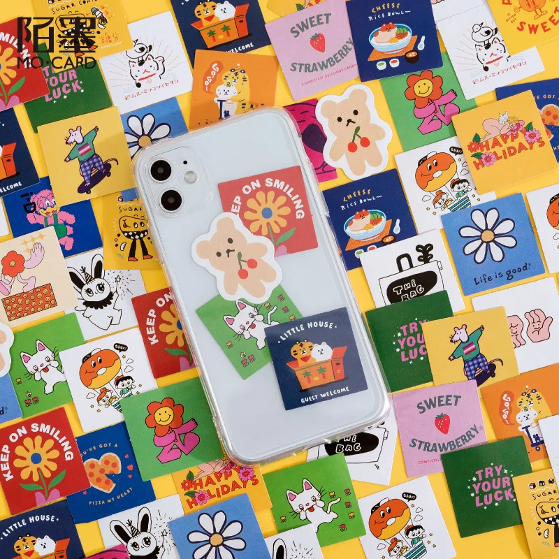 

46Pcs Cute Cartoon Stickers Aesthetic Scrapbooking Album Diary Waterproof Graffiti Decal Decoration Stationery Stickers for Kid