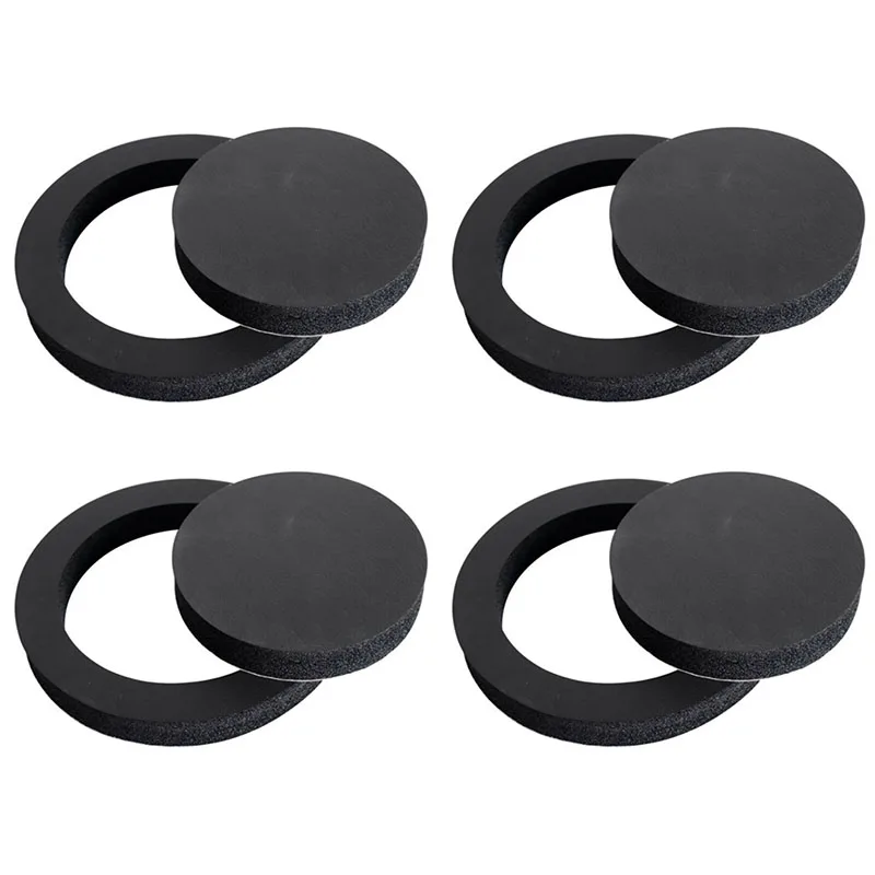 

Ring Insulation Cotton Black Interior Replacement 4pcs Door Soundproof