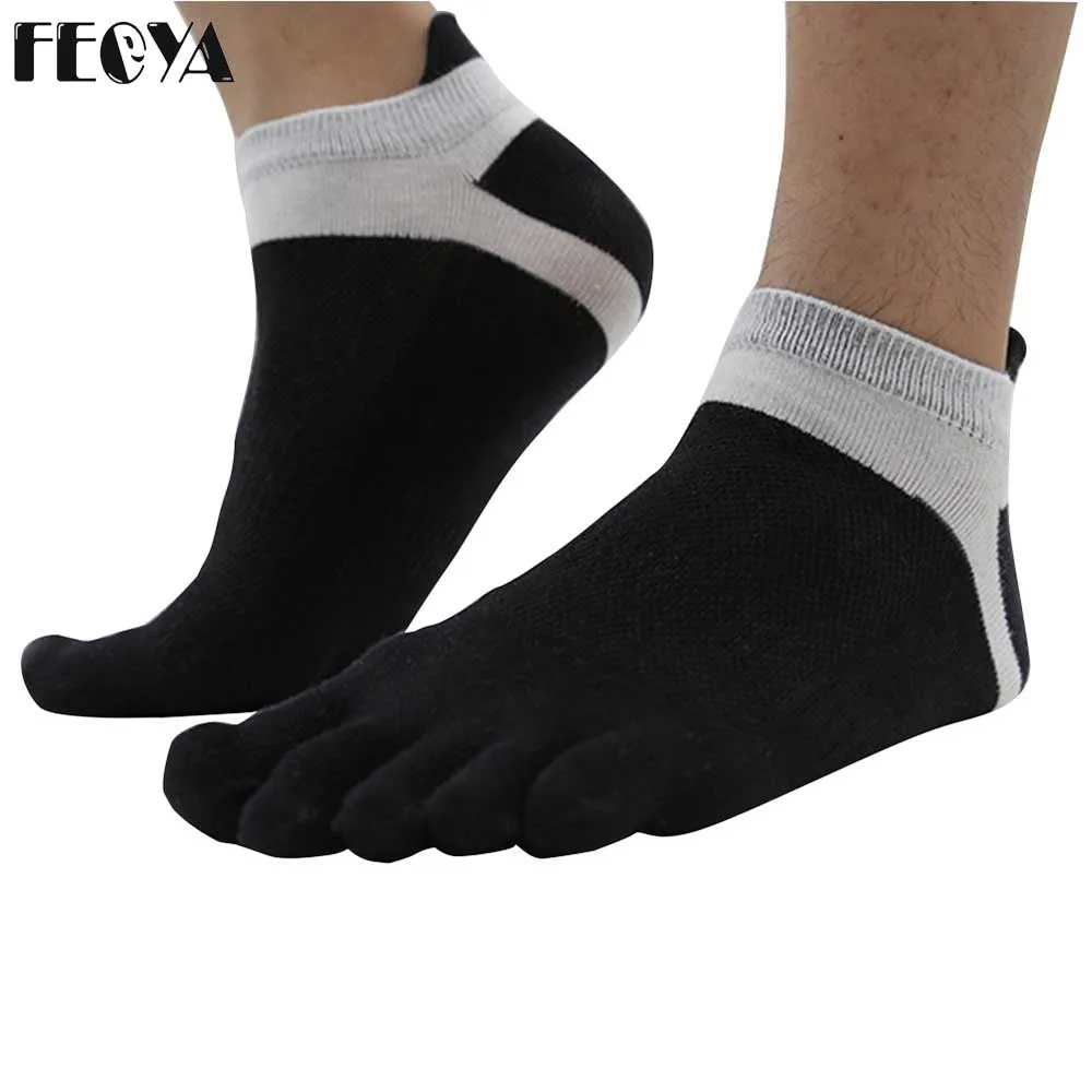3 пары модные мужские пять пальцев носки хлопчатобумажные сетчатые дышащие