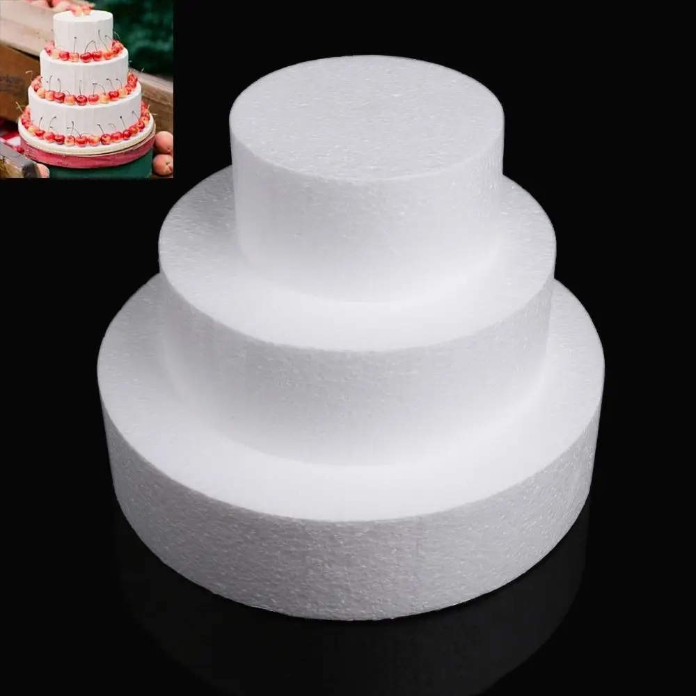 

Round Styrofoam Foam Cake Dummy Modelling Sugarcraft Flower Wedding Decor