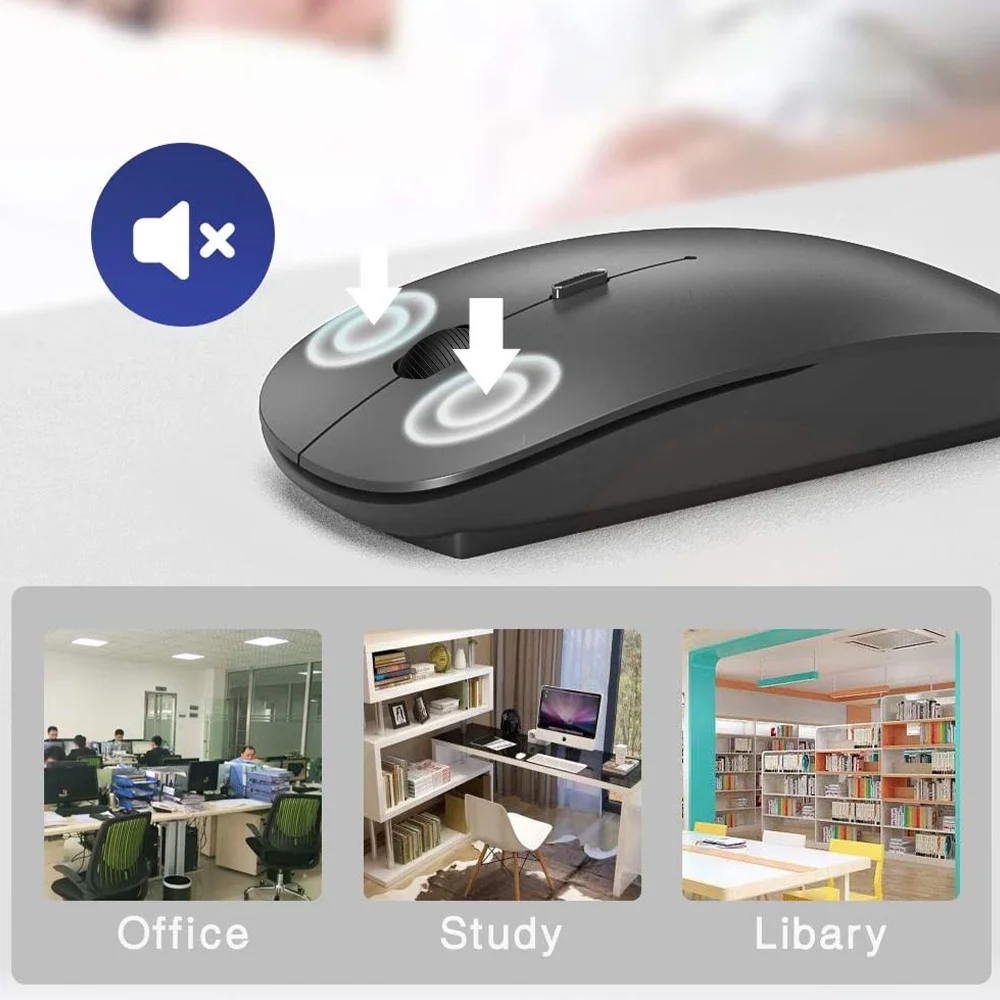 

Universal Wireless Mouse Bluetooth RGB Computer Mouse Silent Mouse LED Backlit Ergonomic Gaming Mouse for Laptop Computer