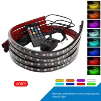car underglow flexible strip led remote app control rgb led strip under automobile chassis tube underbody system neon light