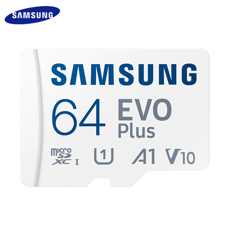 Карта памяти MicroSD SAMSUNG EVO PLUS класс 10 128 ГБ 256 512 U3 скорость чтения до 100 МБ/с. карта 64 U1