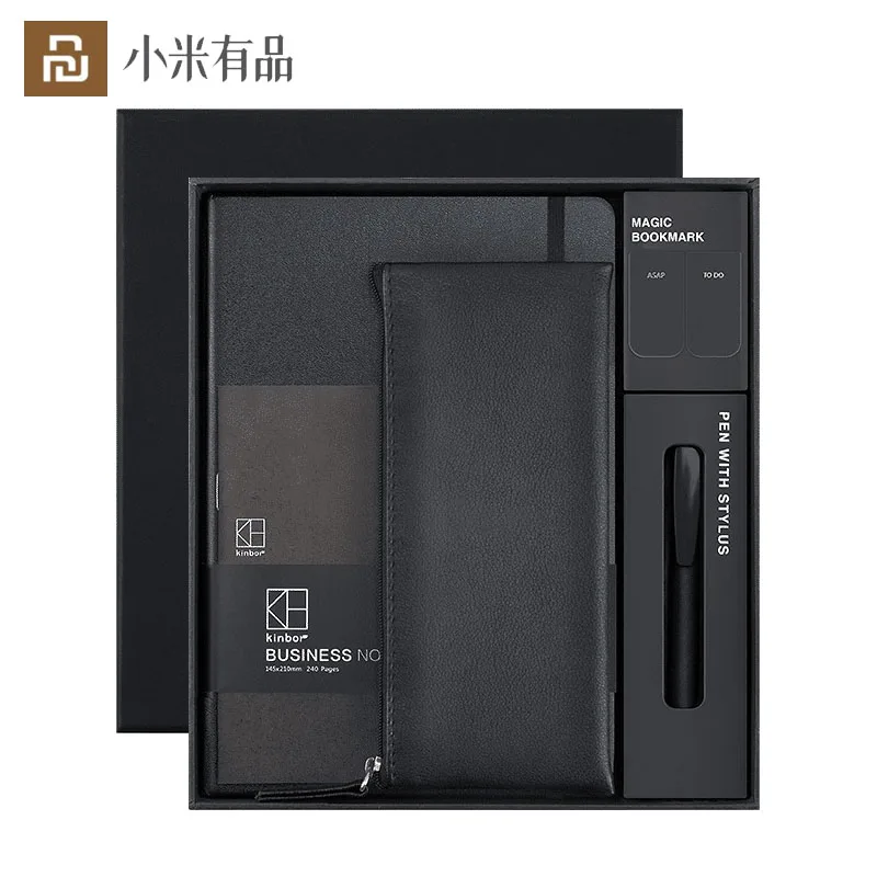 

Youpin Kinbor Business Suit Pen Notebook Office Gift Suit DTB2001 Bookmark Pencil Case Practical High Quality For Professionals