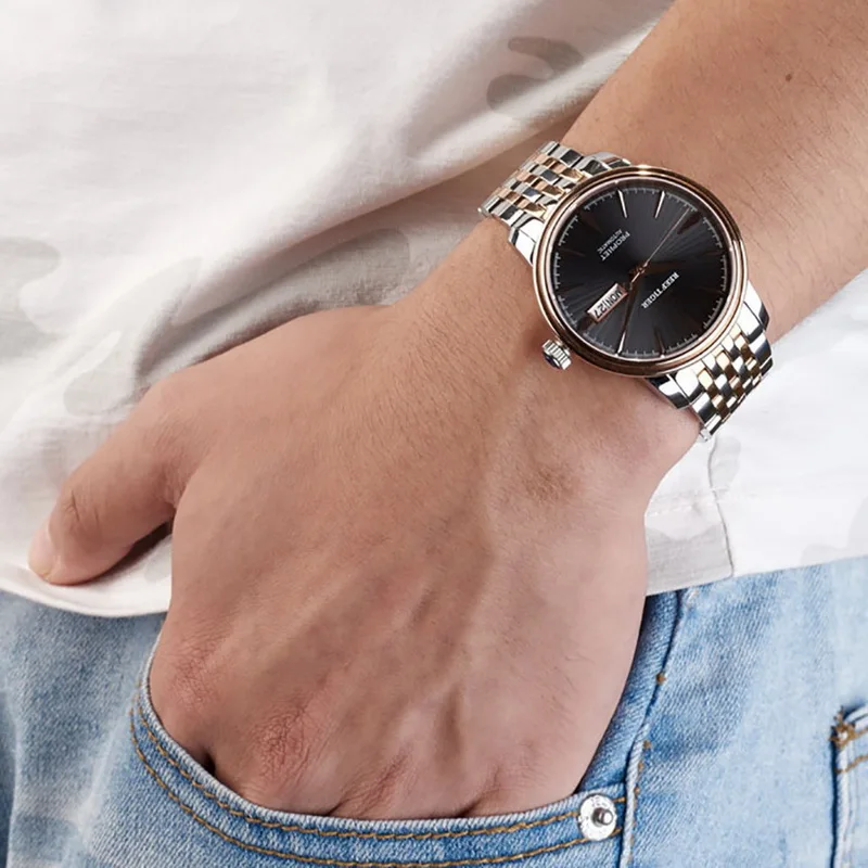 Часы наручные мужские автоматические брендовые водонепроницаемые механические