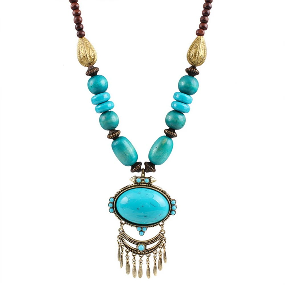 DiLiCa винтажное ожерелье для женщин богемные ожерелья и подвески с большими