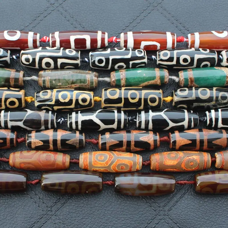 4 шт., можно выбрать различные patters, около 12-15x38-40 мм много узоров Dzi agatesBeads, смешанные оптом!