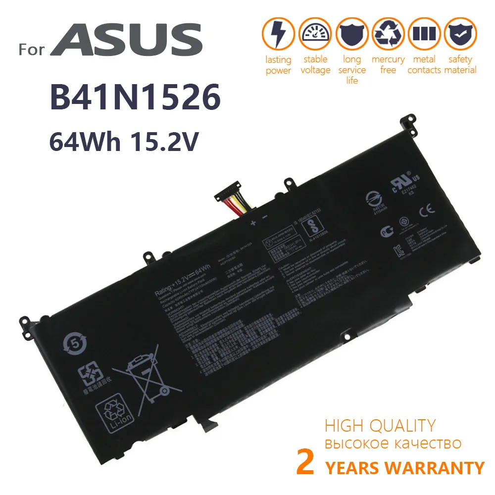 

Genuine B41N1526 Laptop Battery For Asus ROG Strix GL502 GL502VM S5VS FX502VM GL502VT S5VM S5 S5VT6700 15.2v 64wh