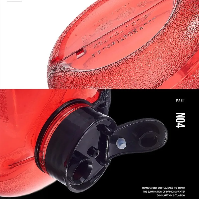 Вместительная бутылка для воды Embed Life 2 л фитнеса кемпинга S-port с откидной крышкой