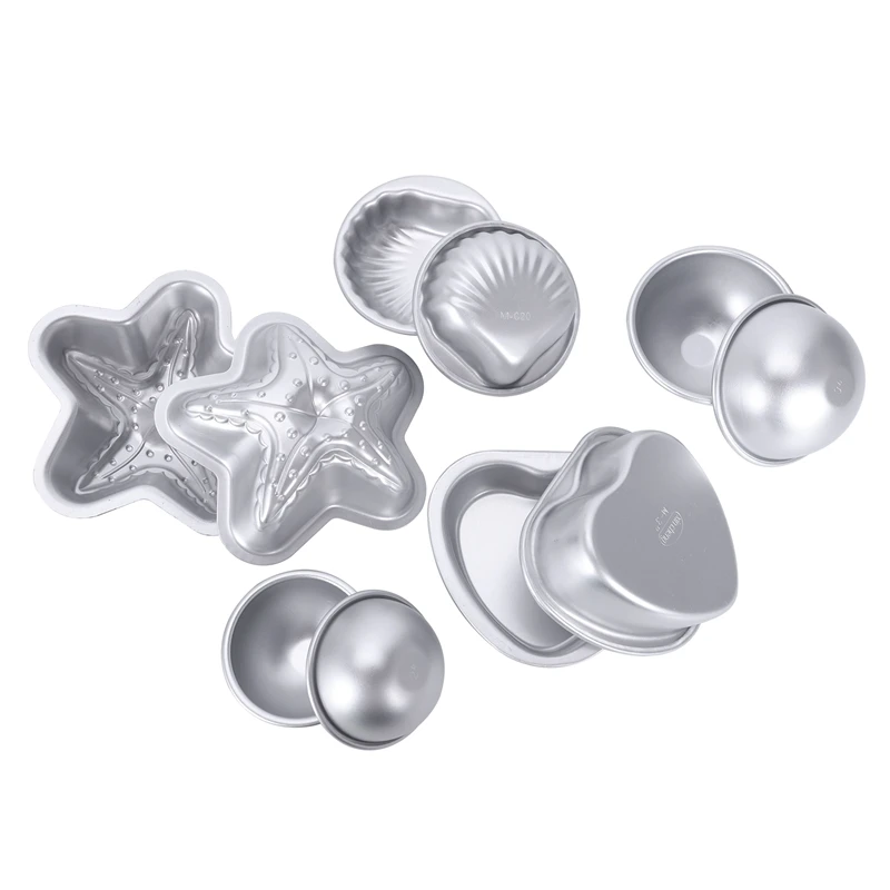 Металлические формы для банных бомб набор из 5 2 корпуса 4 полусферы (2-3/8 дюйма