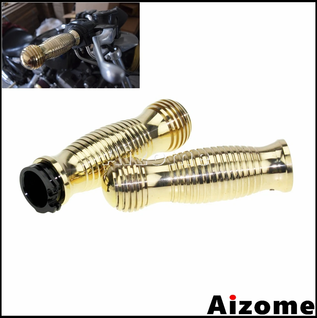 Универсальные винтажные латунные ручки для мотоцикла 1 дюйм 25 мм Harley Honda Suzuki