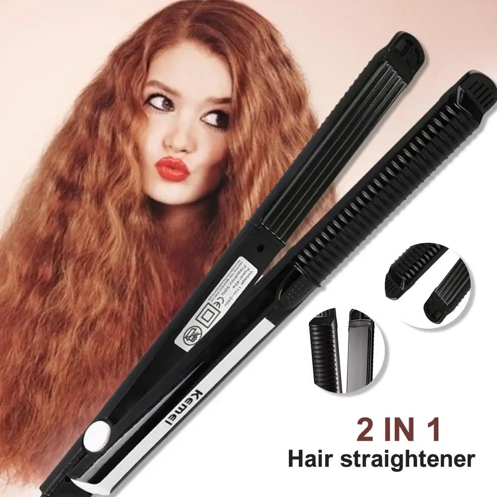 Портативный KM-2139 керамический гофрированный утюжок для завивки волос с