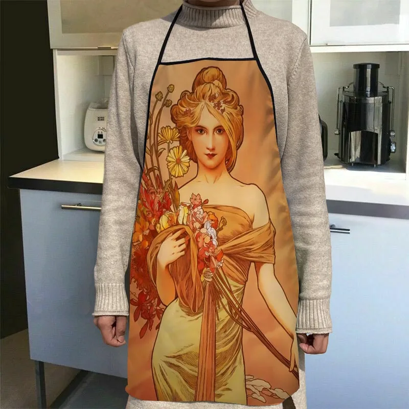 Новое поступление фартук Alphonse разных цветов Кухонные фартуки для женщин ткань