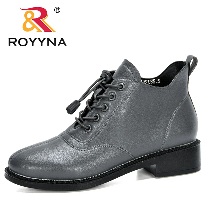 ROYYNA 2020 новые дизайнерские женские ботинки из мягкой синтетической кожи