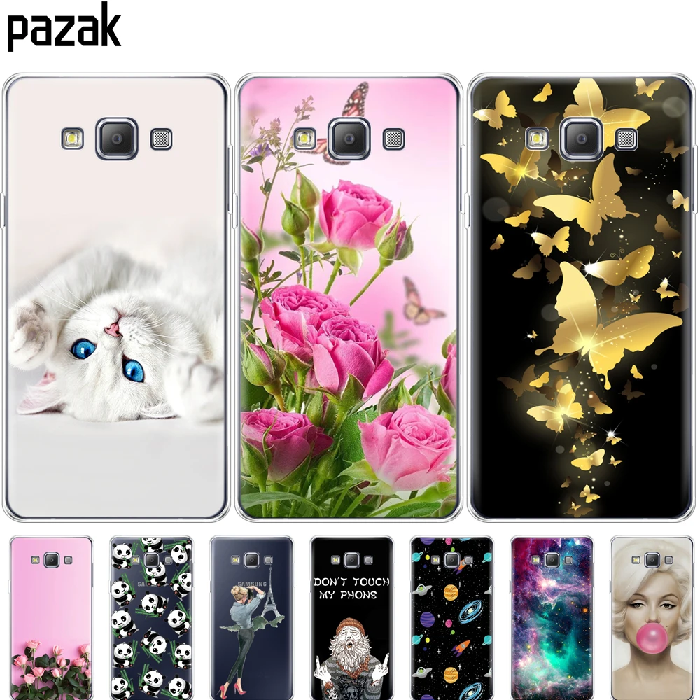 Силиконовый чехол для samsung Galaxy A7, чехол, мягкая задняя крышка из ТПУ для samsung A7, A700, A700F, 360, полная защита от ударов