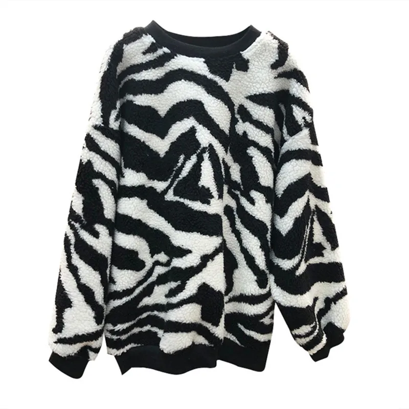 

2020 Autumn Winter Women Sweater Korean Lazy Style Round Neck Loose Fashion Long Sleeve Female Striped Casual Pullovers Kintted