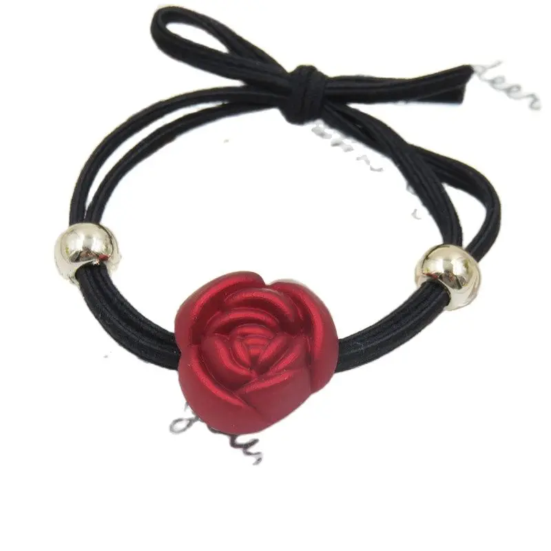 Эластичные резинки для волос 10 шт./лот креативные красные розы игрушка девочек