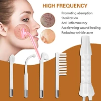 facial spot acne remover 4pcs high frequency facial skin care wand device acne treatment tool hair care device professional kits