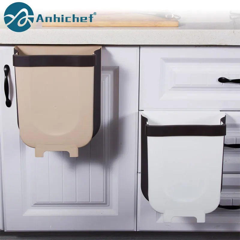 Складная мусорная корзина для кухни и автомобиля настенная кухонный шкаф