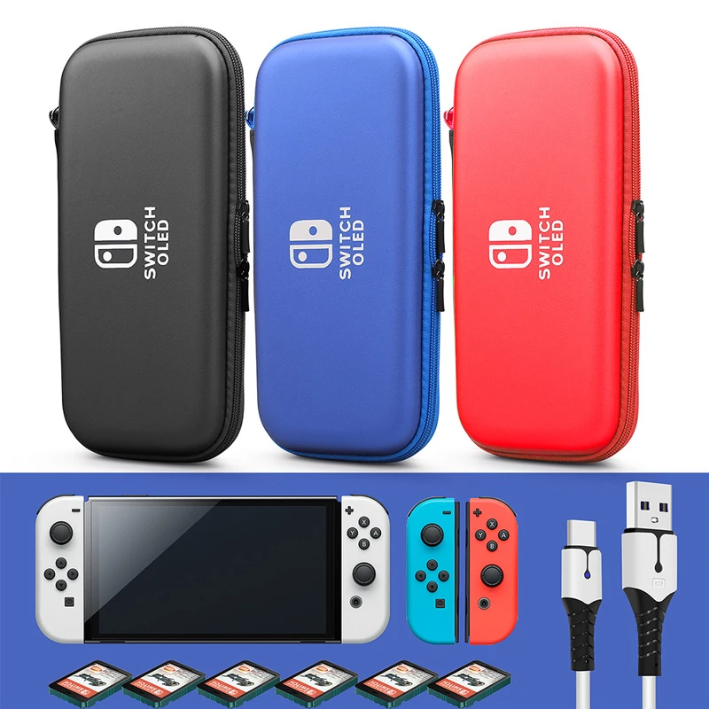 Crystal Clear Case Kit for Nintendo Switch Oled Carrying Travel Bag Pouch for Ns Oled Game Console Protection & Screen Protector images - 6