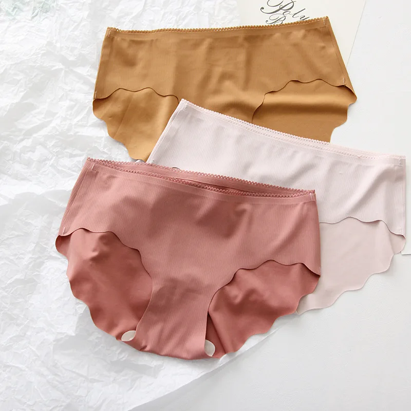 

Нижнее белье женское из вискозы, удобное эластичное нижнее белье без следов, Трусы средней посадки, модное белье для женщин